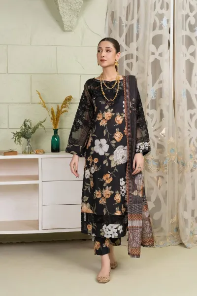 Pakistani Original Sahibas by mirza Lawn Embroidered Stitched 3Pcs 